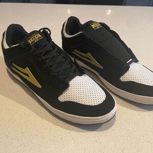 Lakai Telford Low - Size 12 - Black/Gold Suede